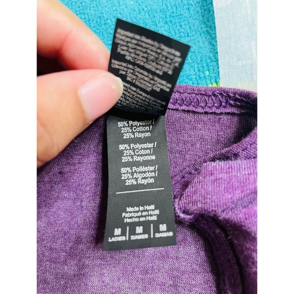 Anvil NWT Purple Cheetah Print Pumpkin Custom Graphic Short Sleeve Size Medium - Picture 9 of 9